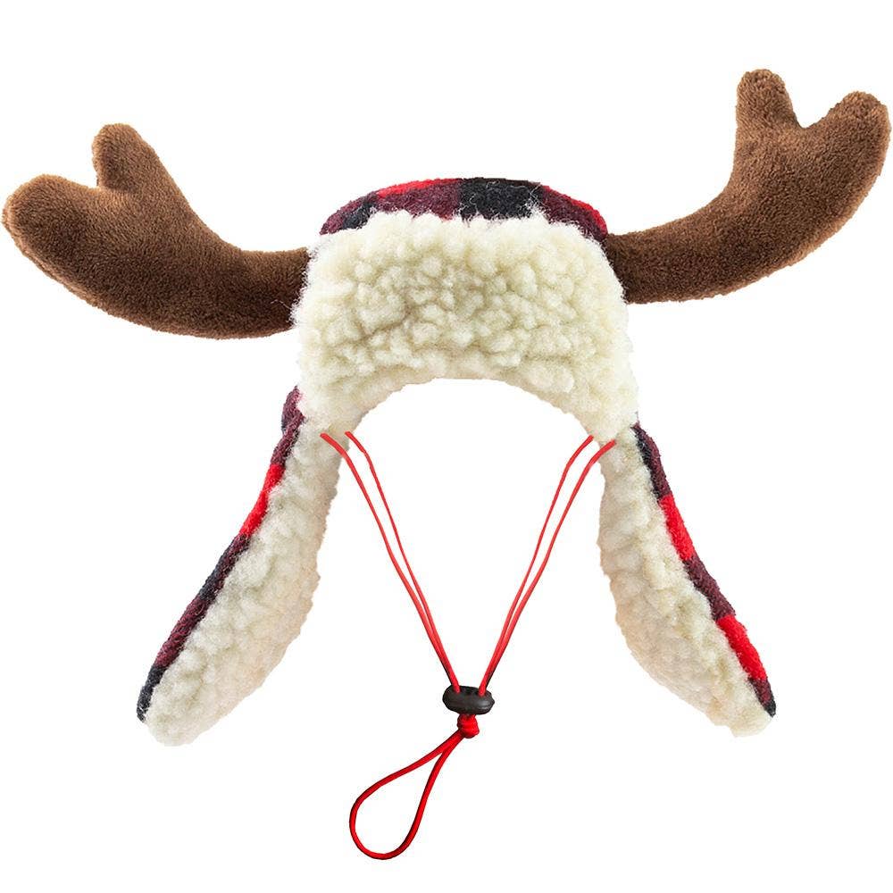 Buffalo Check Antler Hat with SnugFit®: Medium