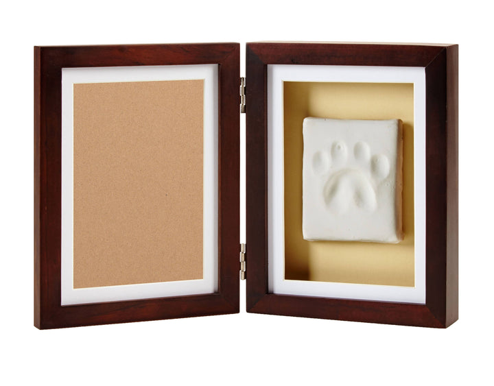 Pawprints Keepsake Photo Frame & Clay Impression Kit in Gray