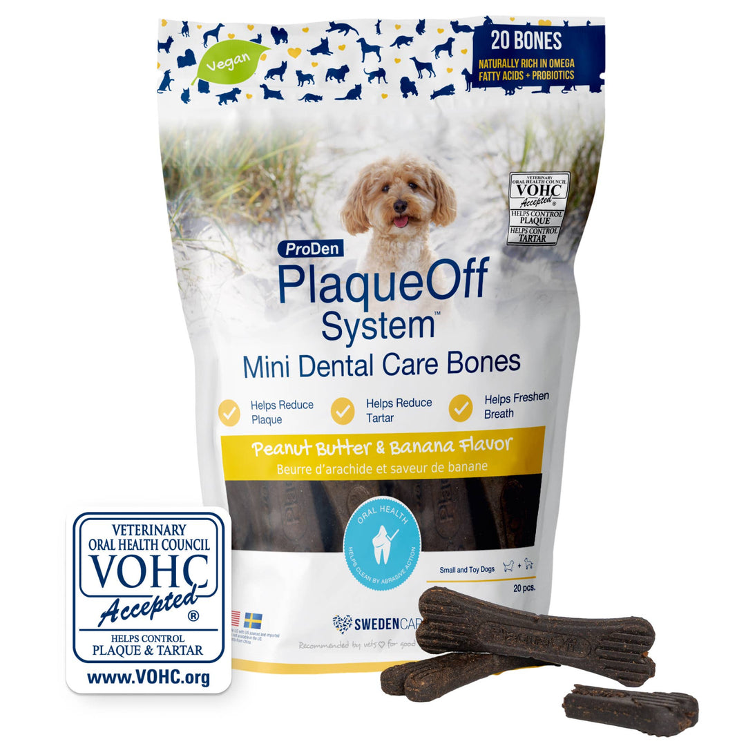 ProDen PlaqueOff System® Mini Dental Care Bones - Banana