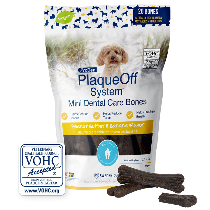 ProDen PlaqueOff System® Mini Dental Care Bones - Banana