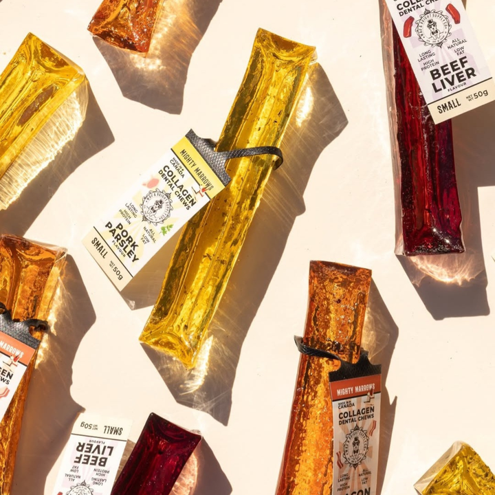 Mighty Marrows Collagen Dental Chew - Spirulina Beef - SM/LG: Large