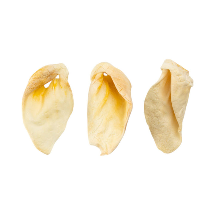 White Cow Ear Dog Chews | Rawhide-Free & Natural (25/bag): Large (46g+)