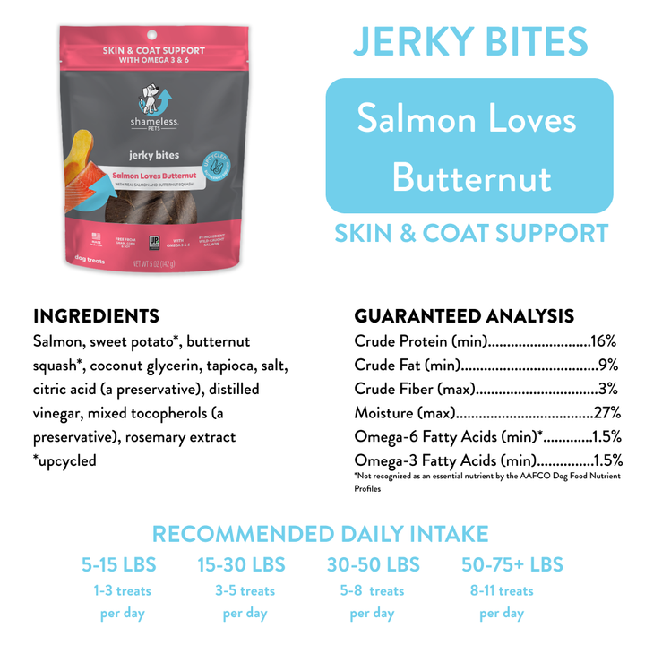 Shameless Pets Salmon Loves Butternut Jerky