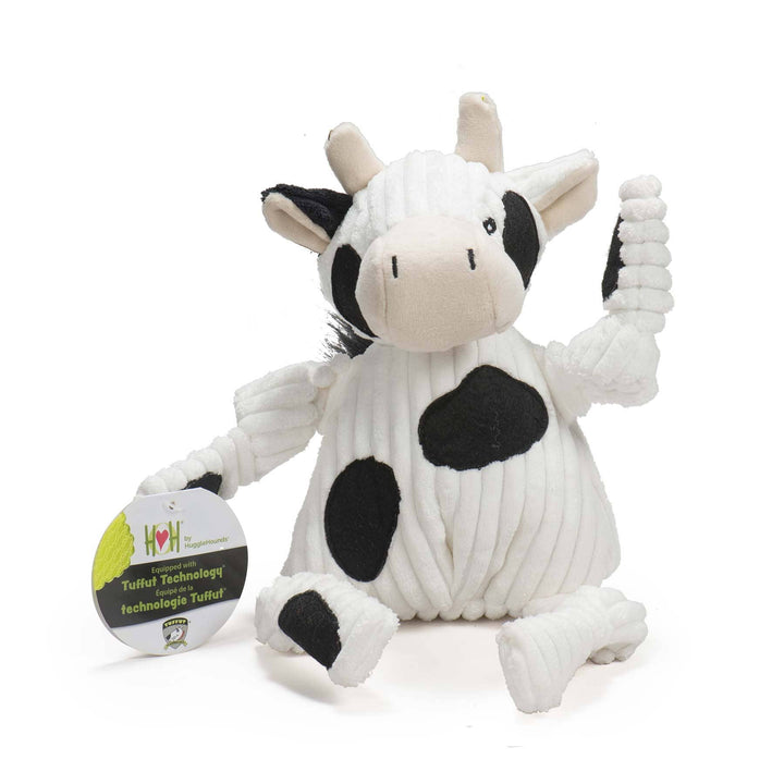 Huggle Hounds Dottie Cow Knottie Plush Large