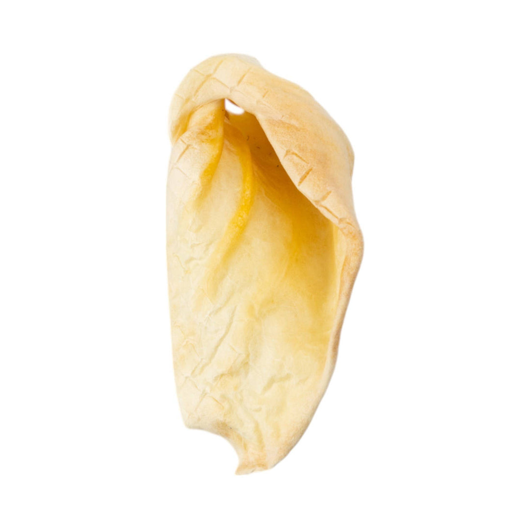 White Cow Ear Dog Chews | Rawhide-Free & Natural (25/bag): Large (46g+)