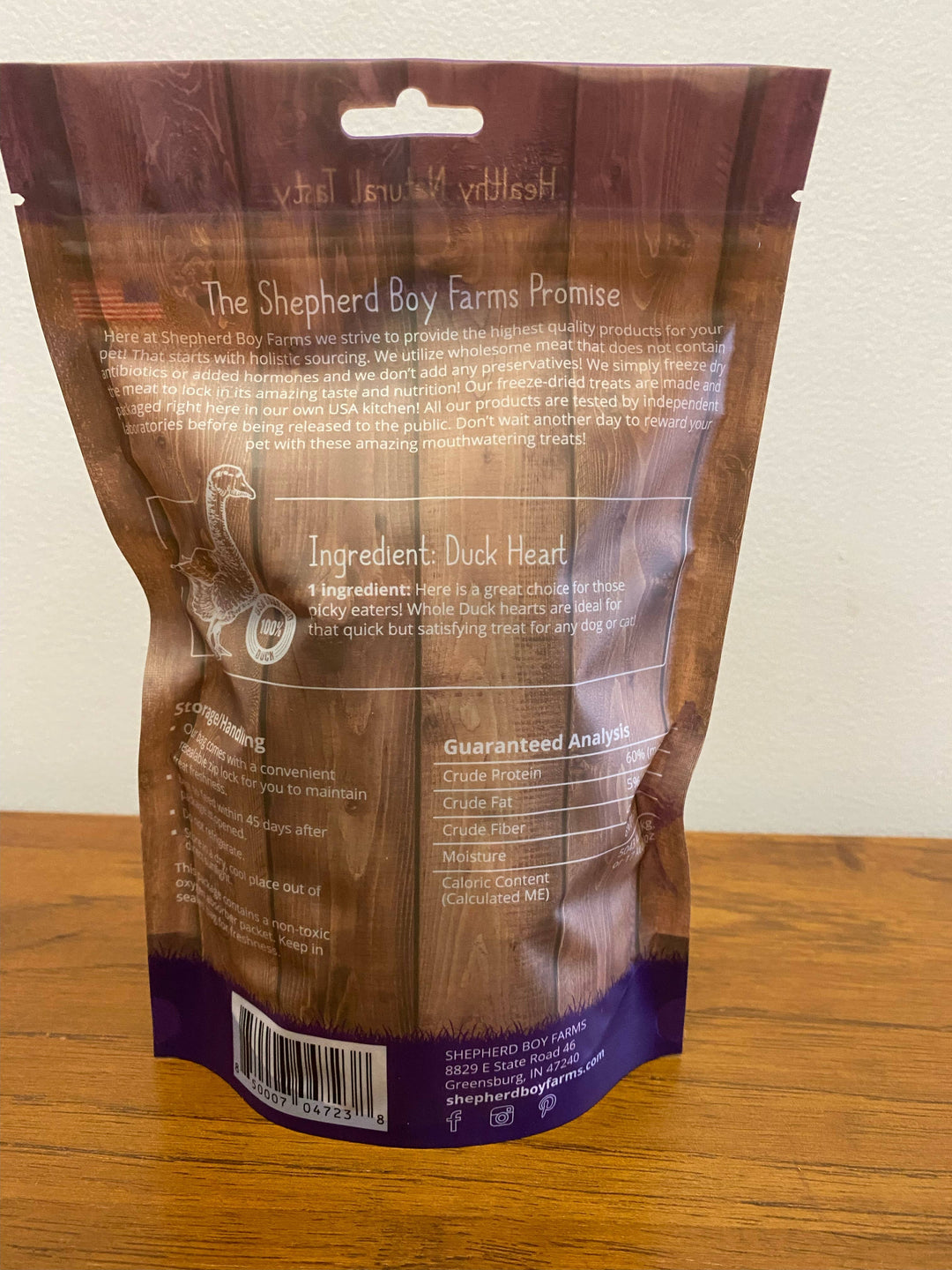 Freeze Dried Duck Heart: 3oz