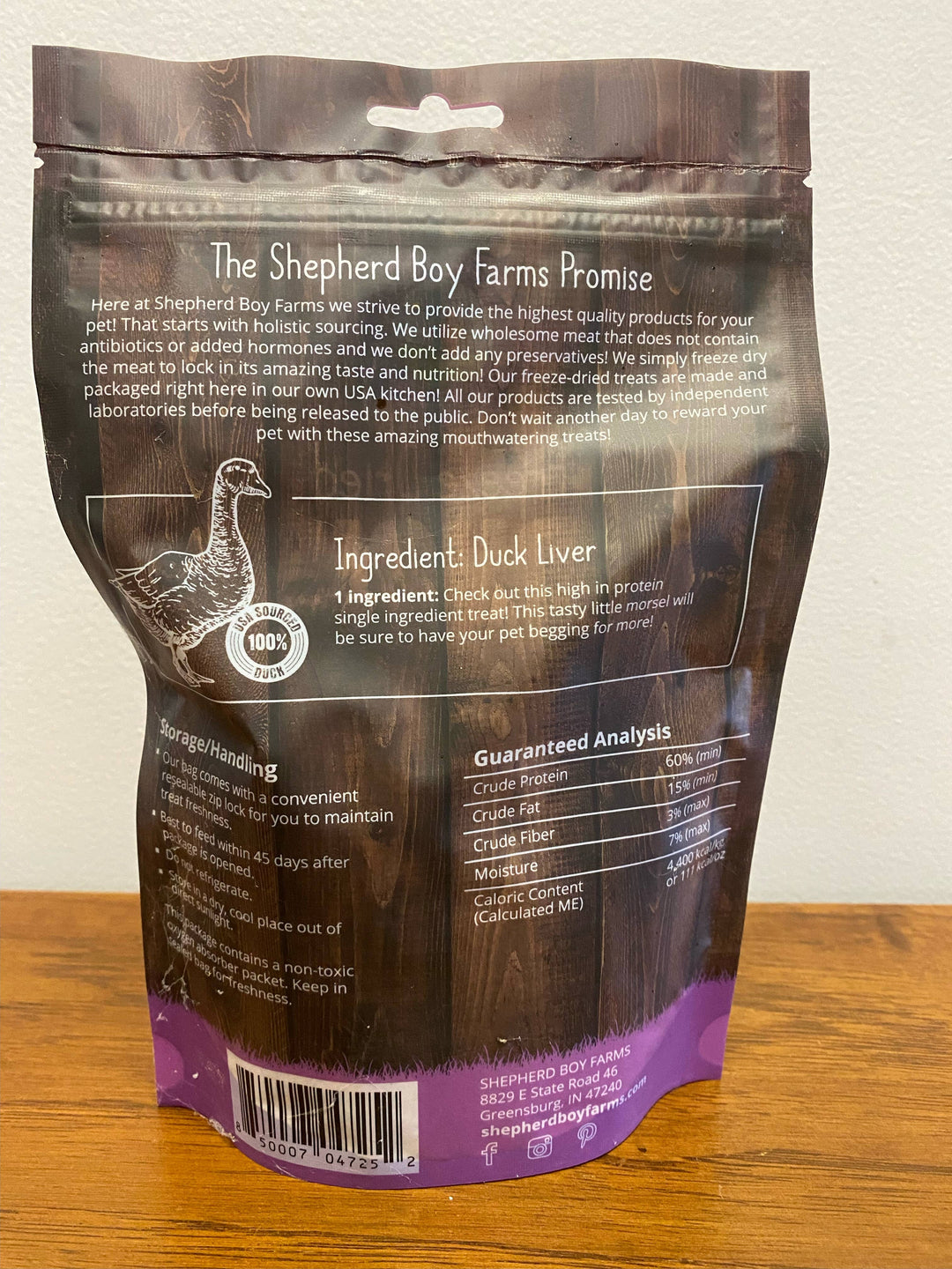 Freeze Dried Duck Liver: 3oz