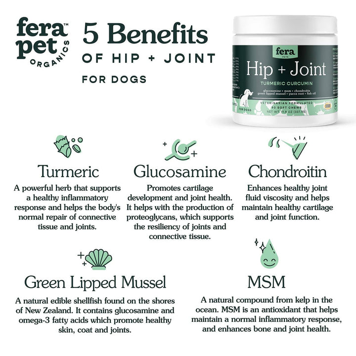 Hip + Joint Support Soft Chews for Dogs Pet Supplement