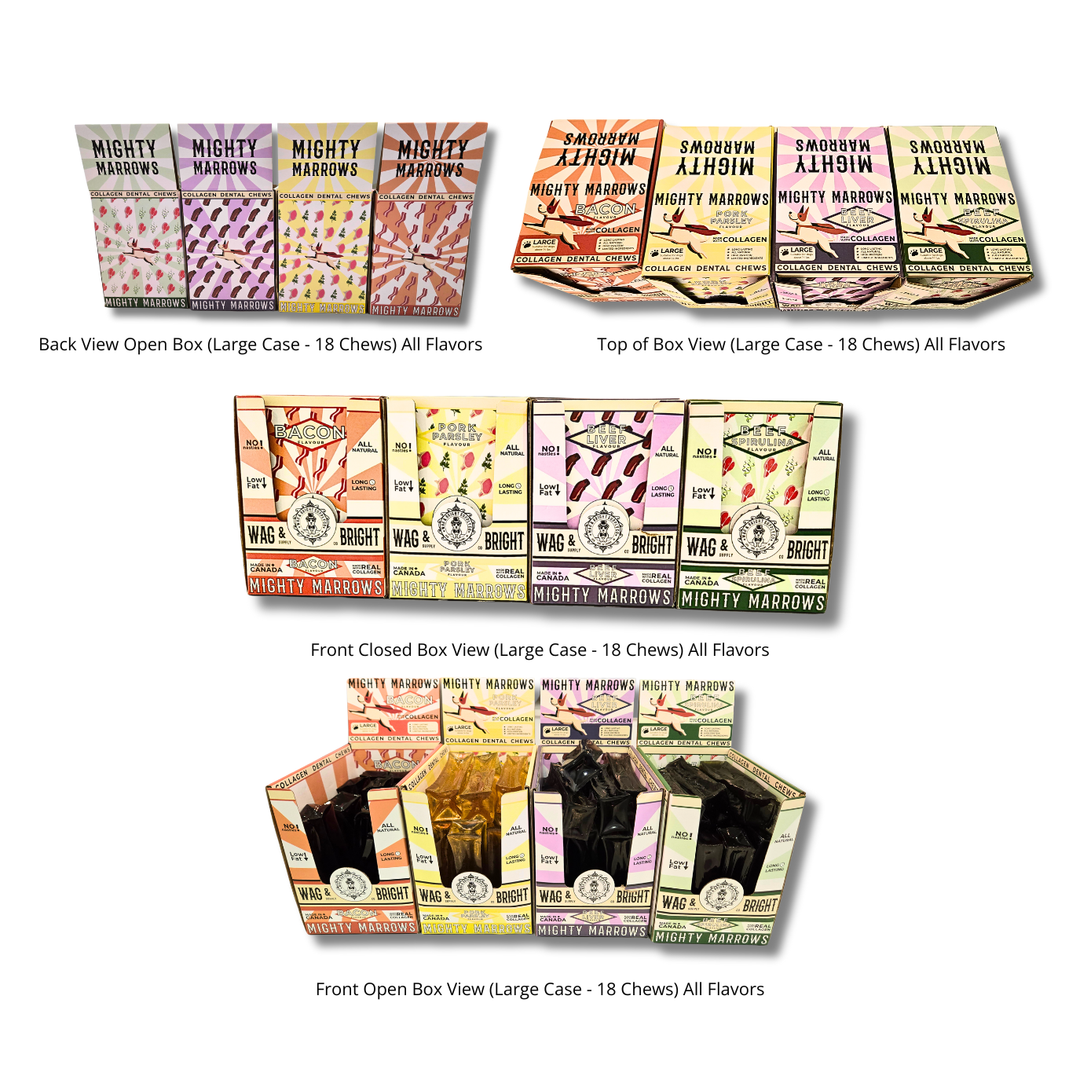 Mighty Marrows Collagen Dental Chew - Spirulina Beef - SM/LG: Large