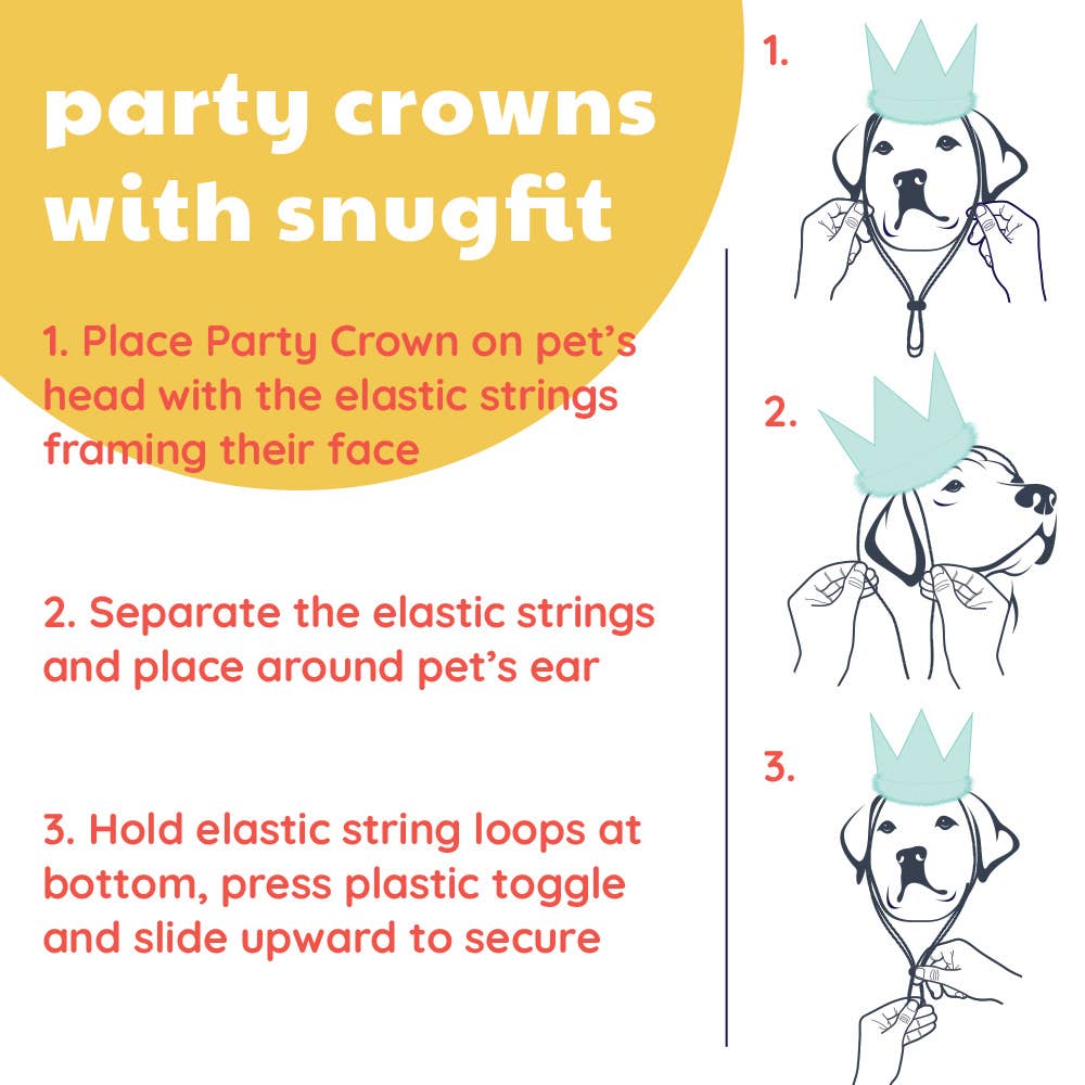 Party Crown Blue with SnugFit®: Large