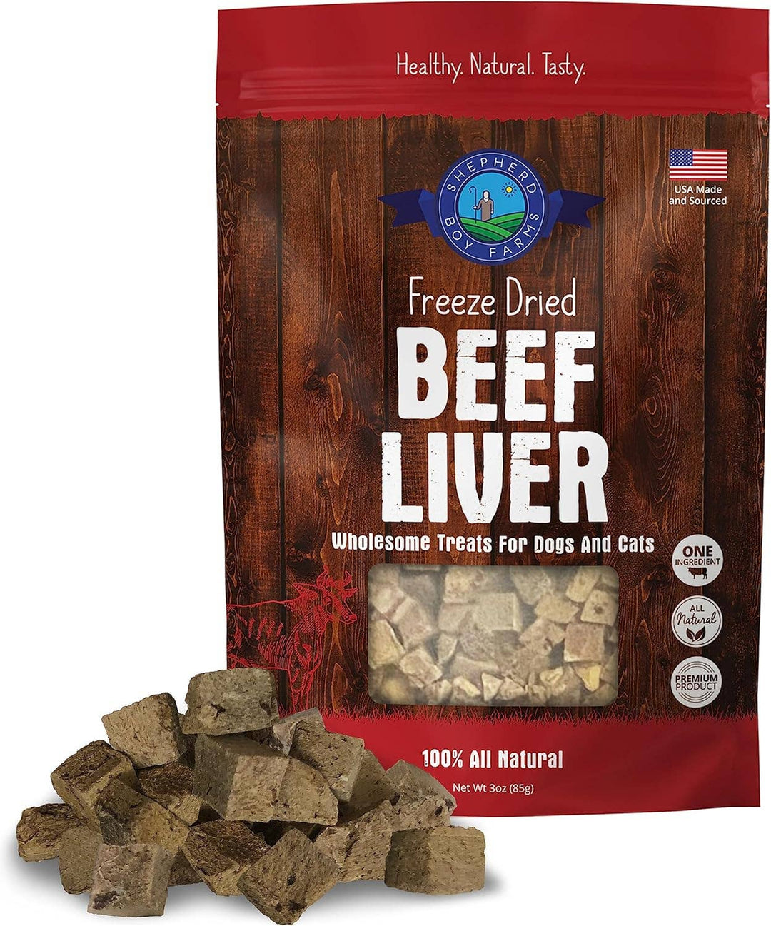 Freeze Dried Beef Heart Treats: 3oz