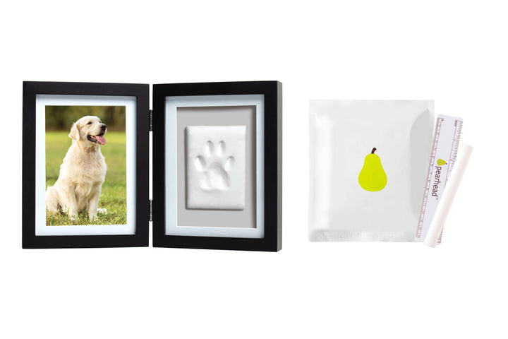 Pawprints Keepsake Photo Frame & Clay Impression Kit in Gray