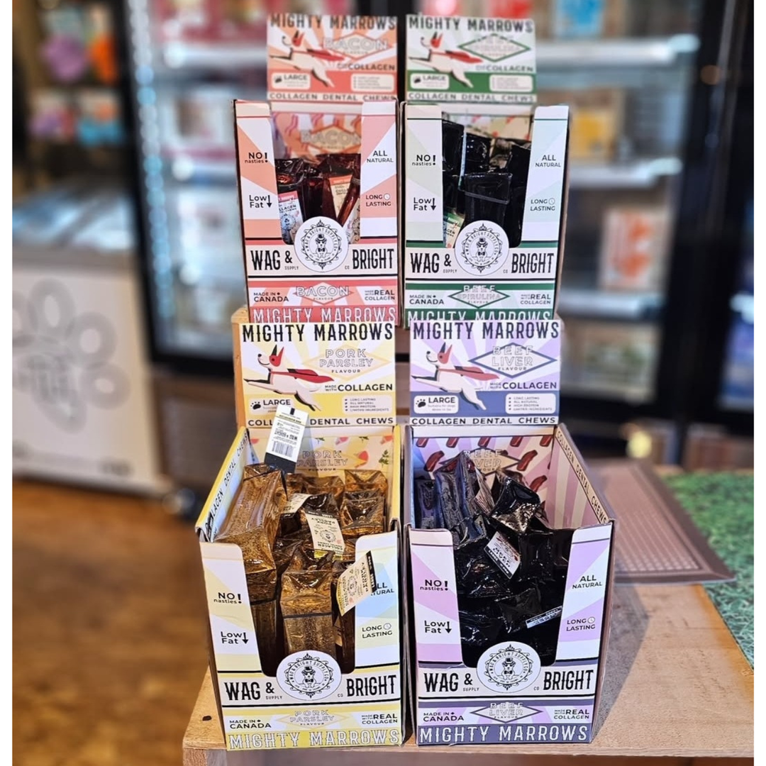 Mighty Marrows Collagen Dental Chew - Spirulina Beef - SM/LG: Large