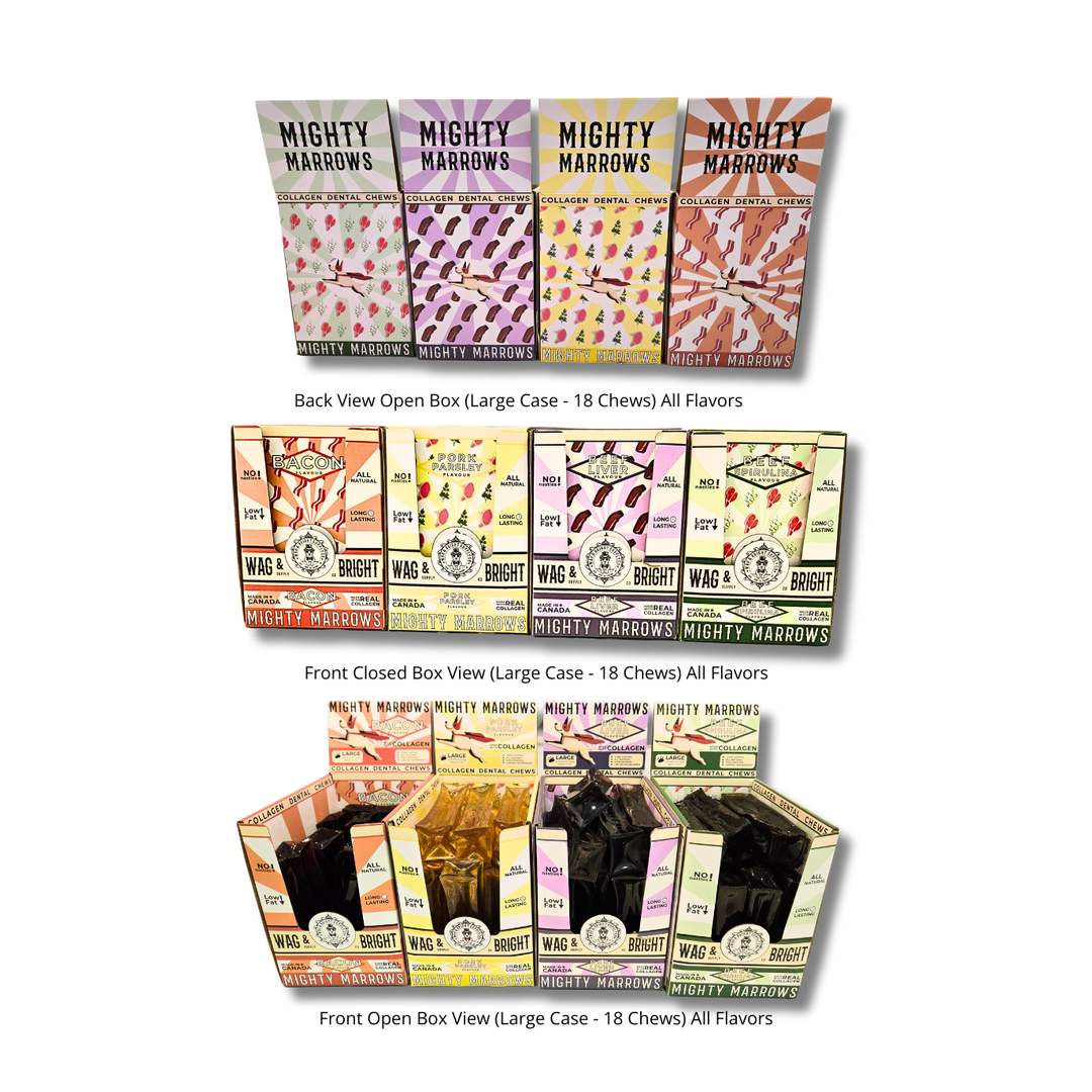 Mighty Marrows Collagen Dental Chew - Spirulina Beef - SM/LG: Large