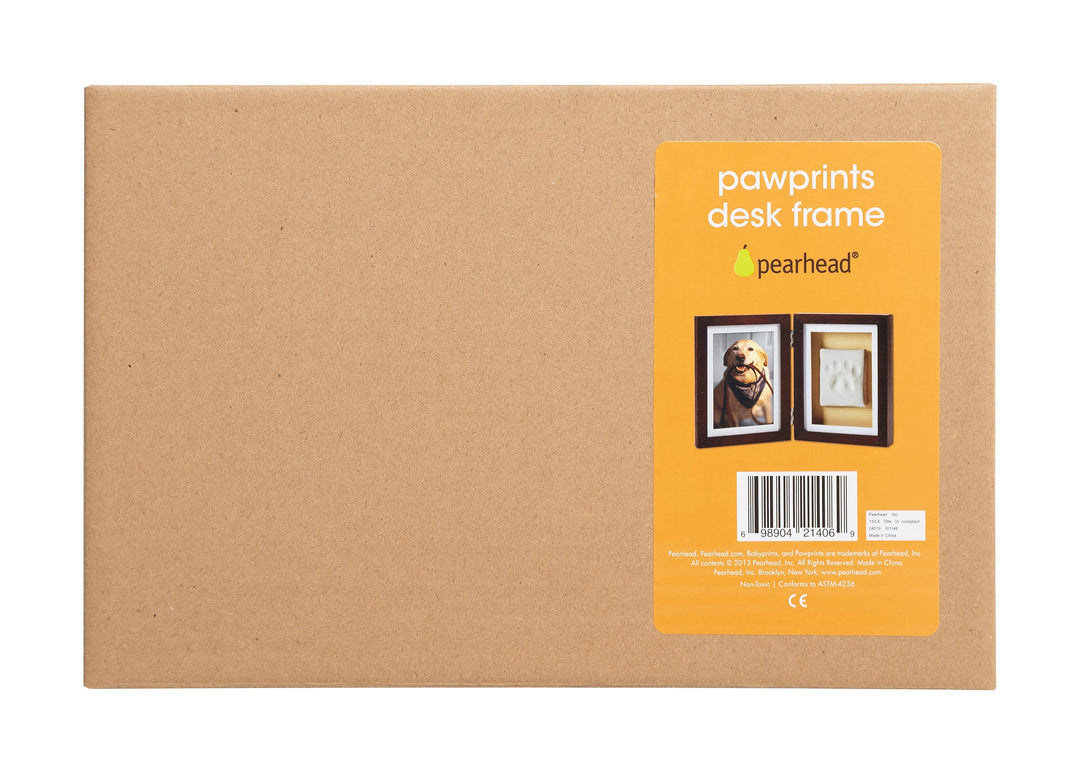 Pawprints Keepsake Photo Frame & Clay Impression Kit in Gray