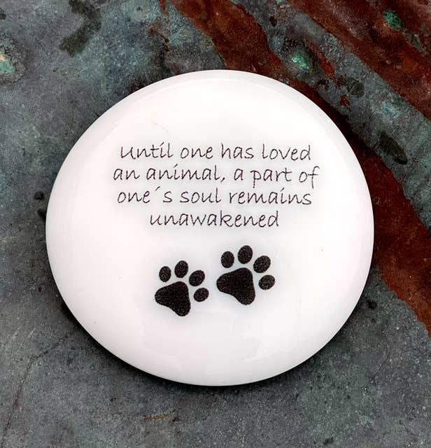Pet Grief Imprinted Glass Stones