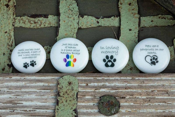 Pet Grief Imprinted Glass Stones