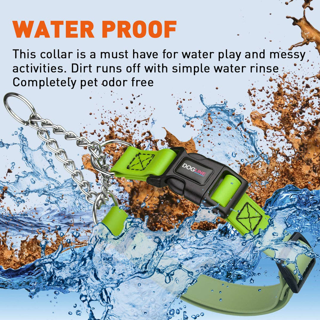 Biothane Adjustable Martingale Collar with Quick Release Buckle: Cherry Red / 14"-20" / 1"