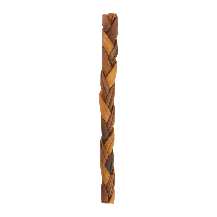 Bully BRAIDED Stick Dog Treat - 12" Thick (15/Bag)