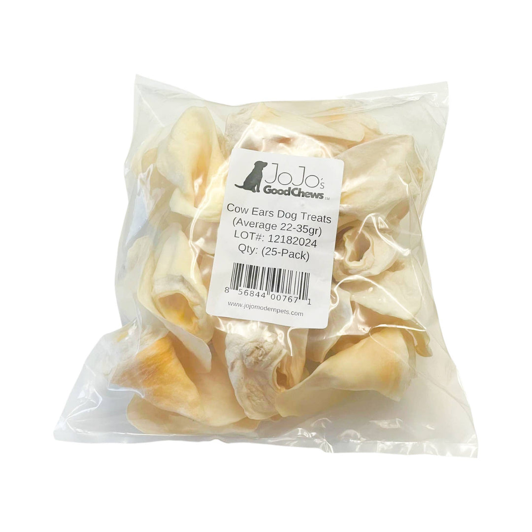 All-Natural Single Ingredient Cow Ear Dog Chews (25/Case)