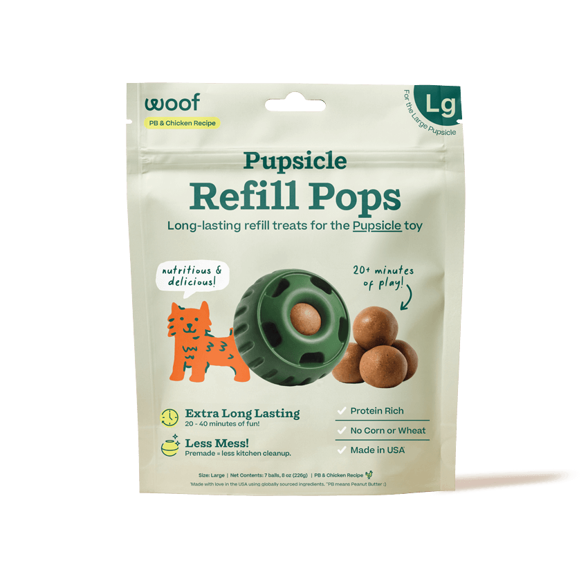 Woof Refill PB Beef Pops XL