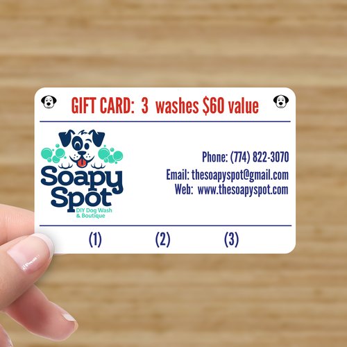 GIFT CARD - The Soapy Spot DIY Dog Wash Gift Card - Three Washes save $10