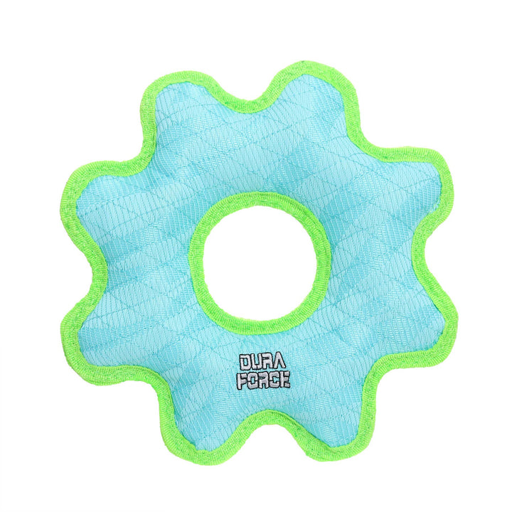 DuraForce Med Gear Ring - Blue, Durable, Squeaky Dog Toy