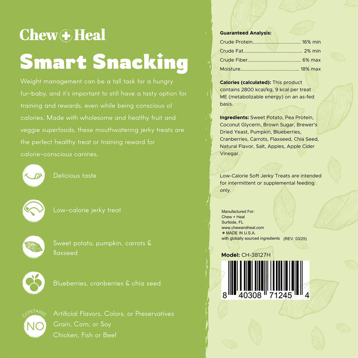 Low Calorie Plant Based Soft Jerky Treats for Dogs: Small