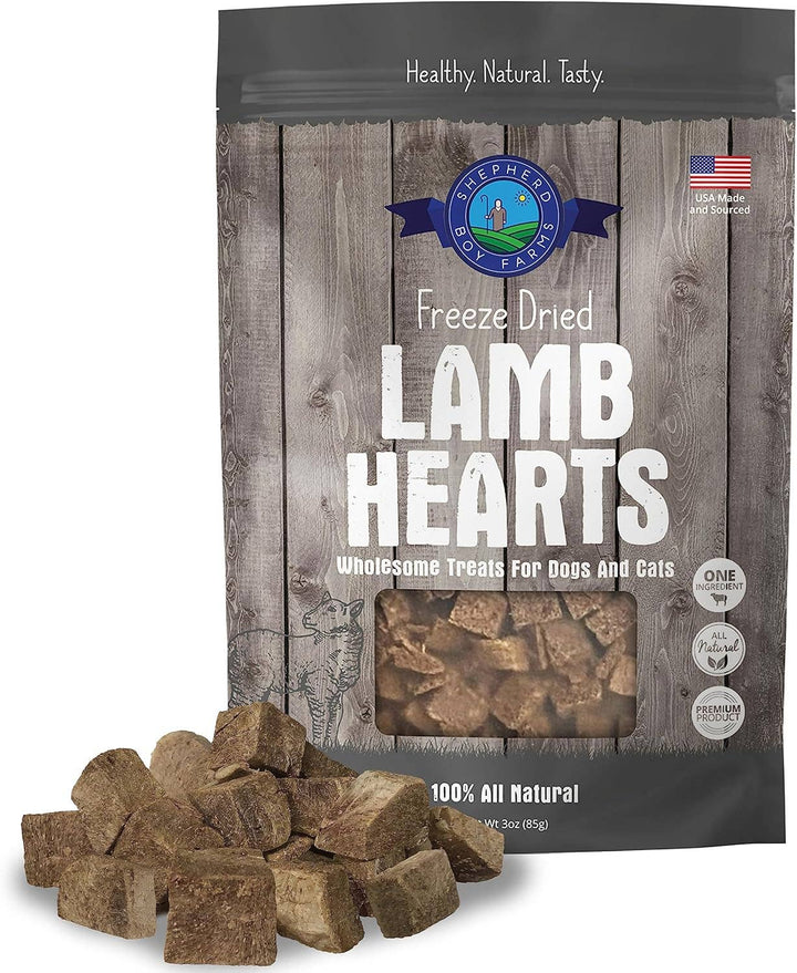 Freeze Dried Lamb Heart Treats: 3oz