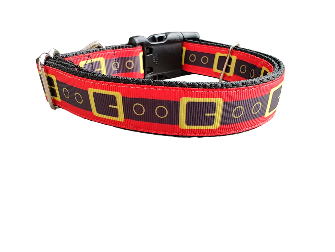 Collar - Santa Belt Christmas Med