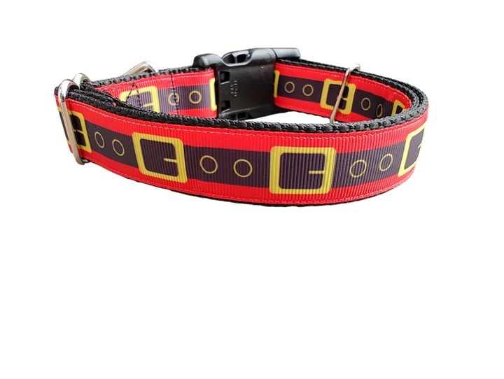 Collar - Santa Belt Christmas Med