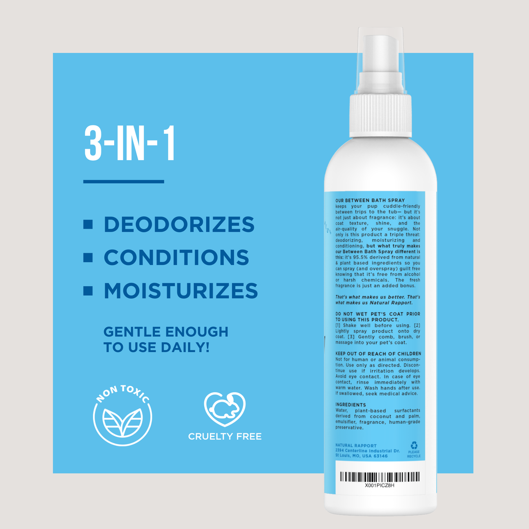 The Only Between Bath Spray Dogs Need - Amber & Sandalwood: 8 ounce