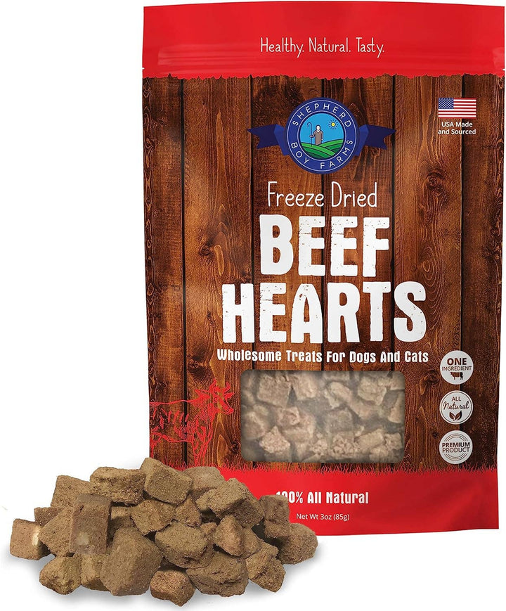 Freeze Dried Beef Heart Treats: 3oz