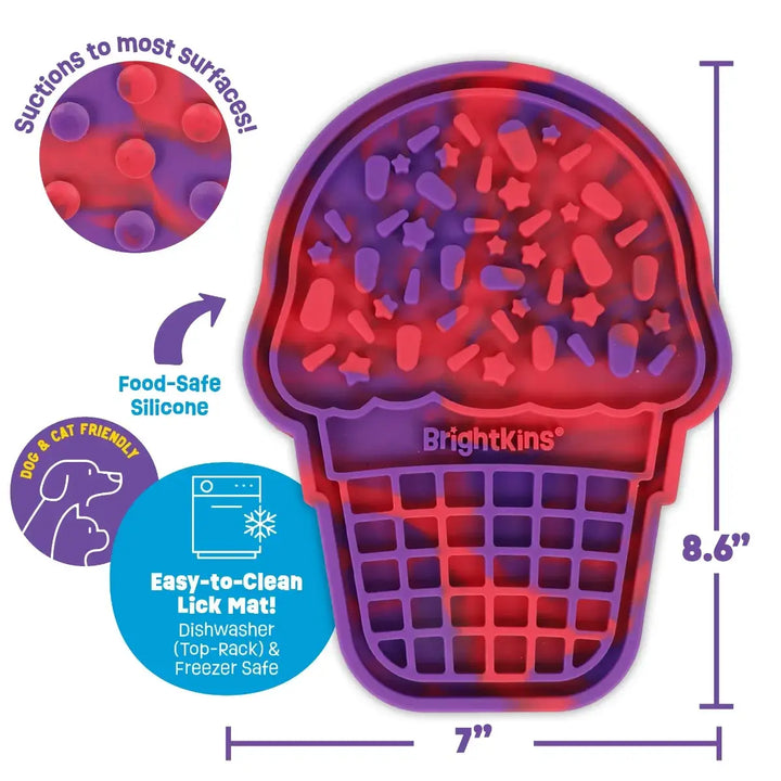 Brightkins™ Tie Dye Ice Cream Lick Mat