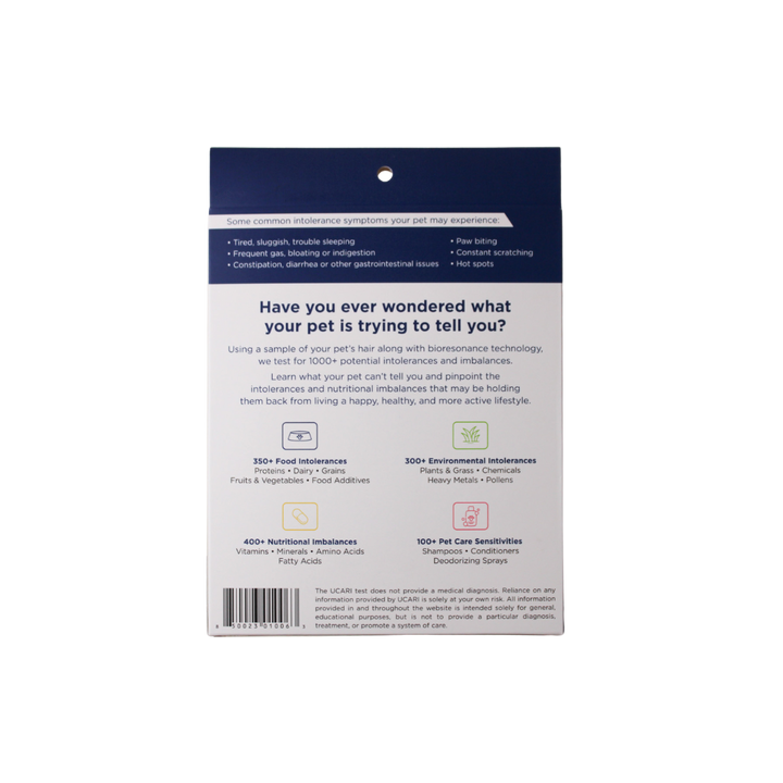 UCARI PET Intolerance Test