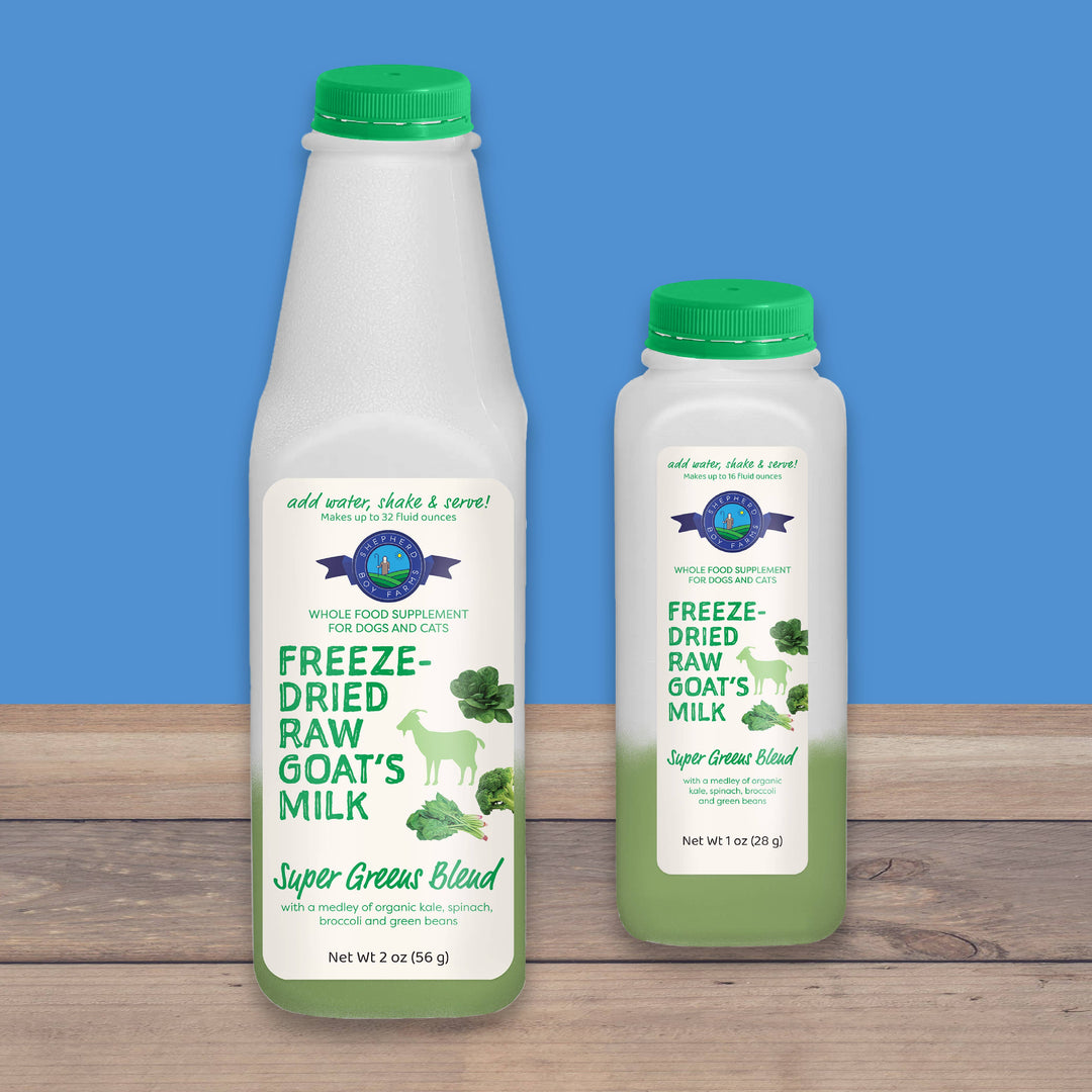 Freeze-Dried Raw Goat Milk Topper- Super Greens