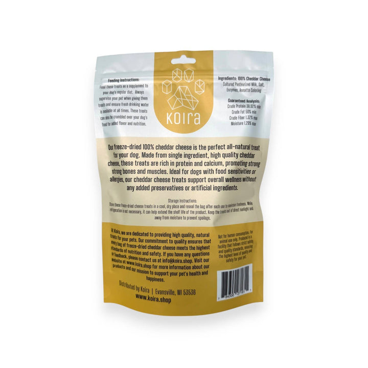 Freeze-Dried Cheese Dog Treats: 8 oz Bag