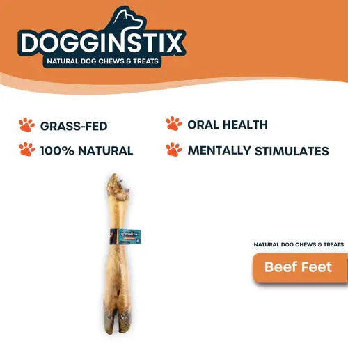 Dogginstix Beef Feet Trotter Chews