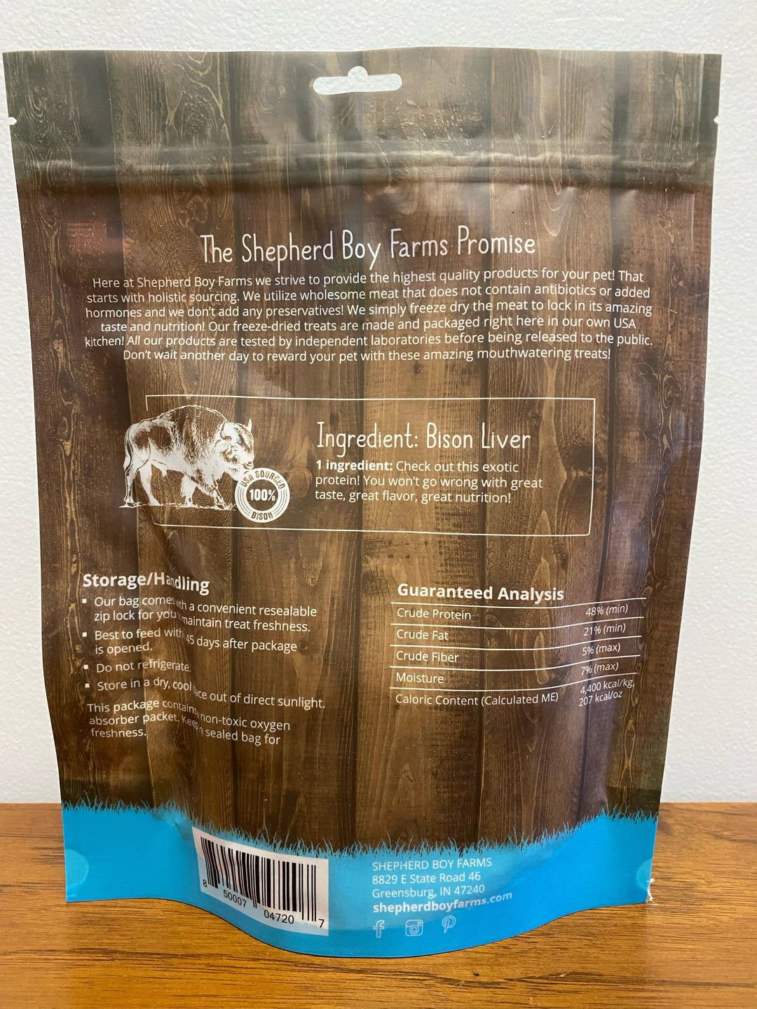 Freeze Dried Bison Liver Treats: 3oz