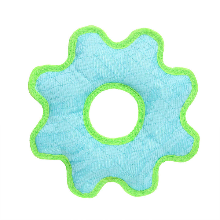 DuraForce Med Gear Ring - Blue, Durable, Squeaky Dog Toy