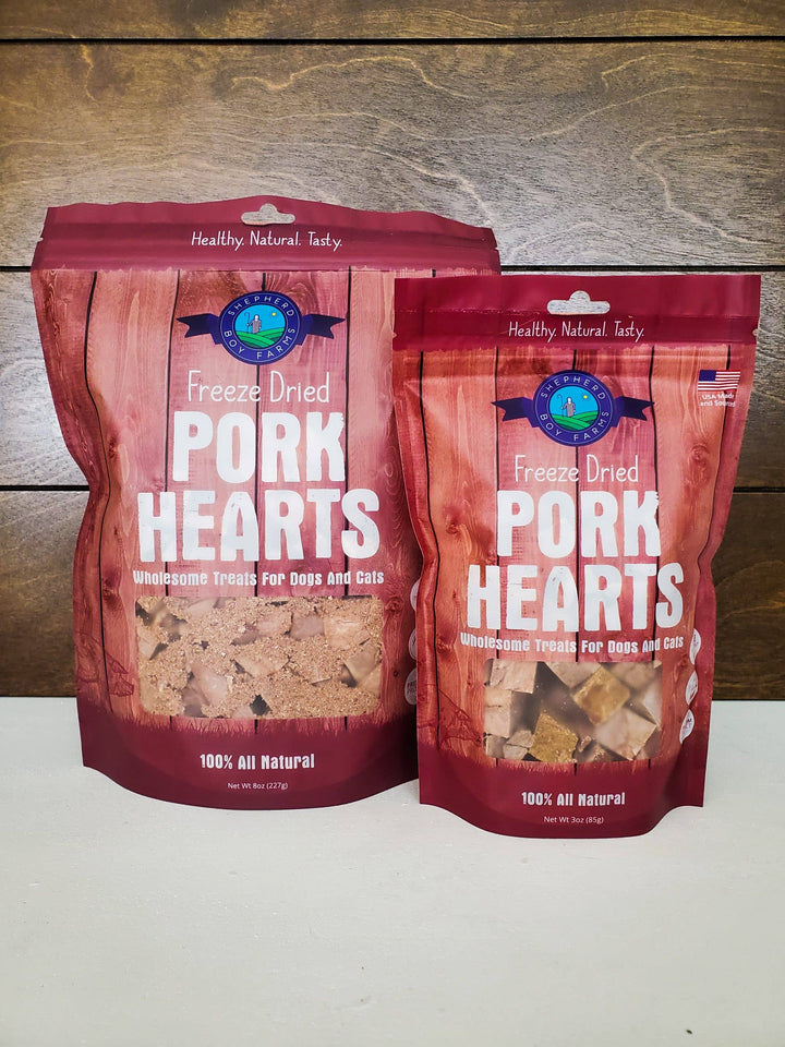 Freeze Dried Pork Heart Treats: 3oz