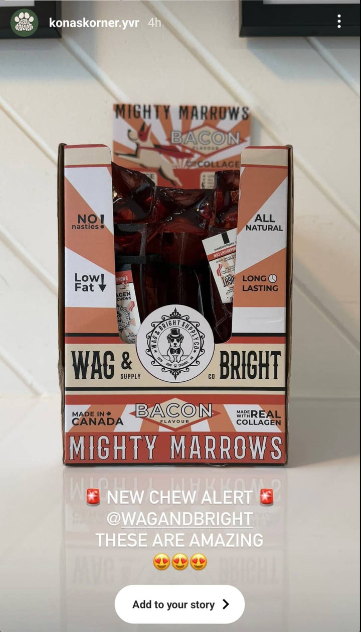 Mighty Marrows Collagen Dental Chew - Spirulina Beef - SM/LG: Large