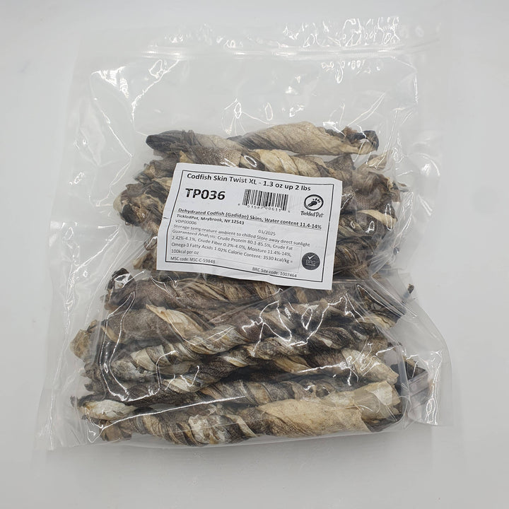 Codfish Skin Twist-Rolls XL loose 2 lbs box