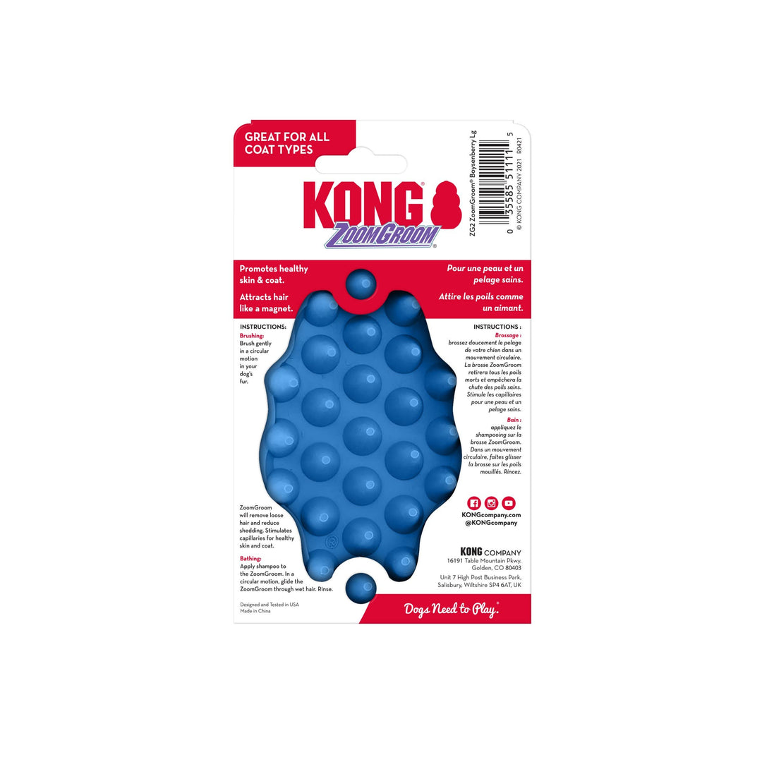 KONG® ZoomGroom® Boysenberry Brush Large