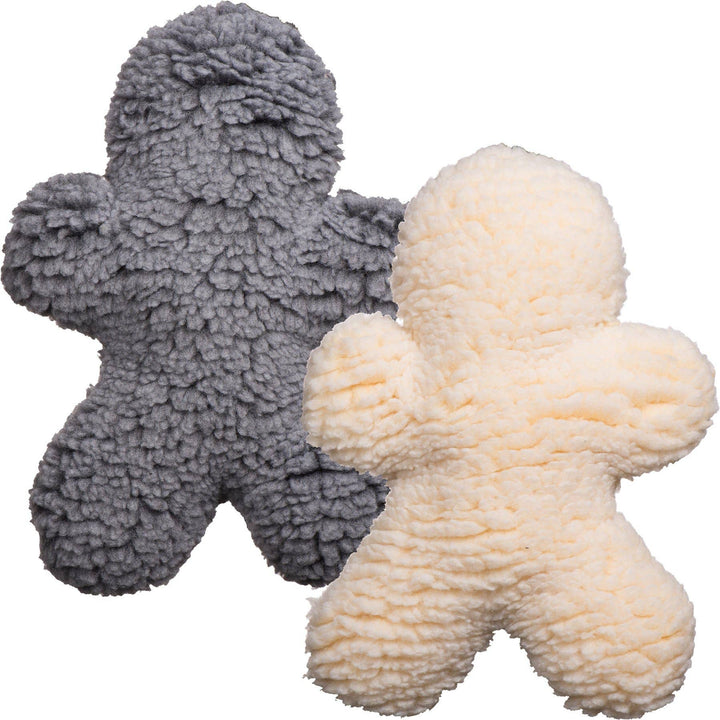 HuggleFleece® Man Plush Dog Toy: Gray