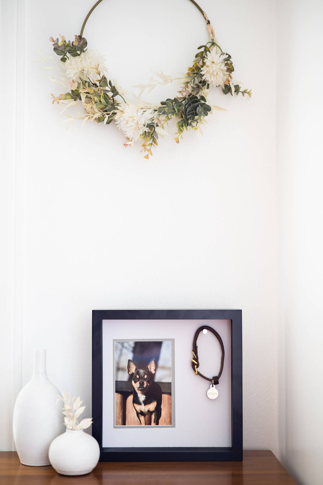 Pet Collar Picture Frame, Black