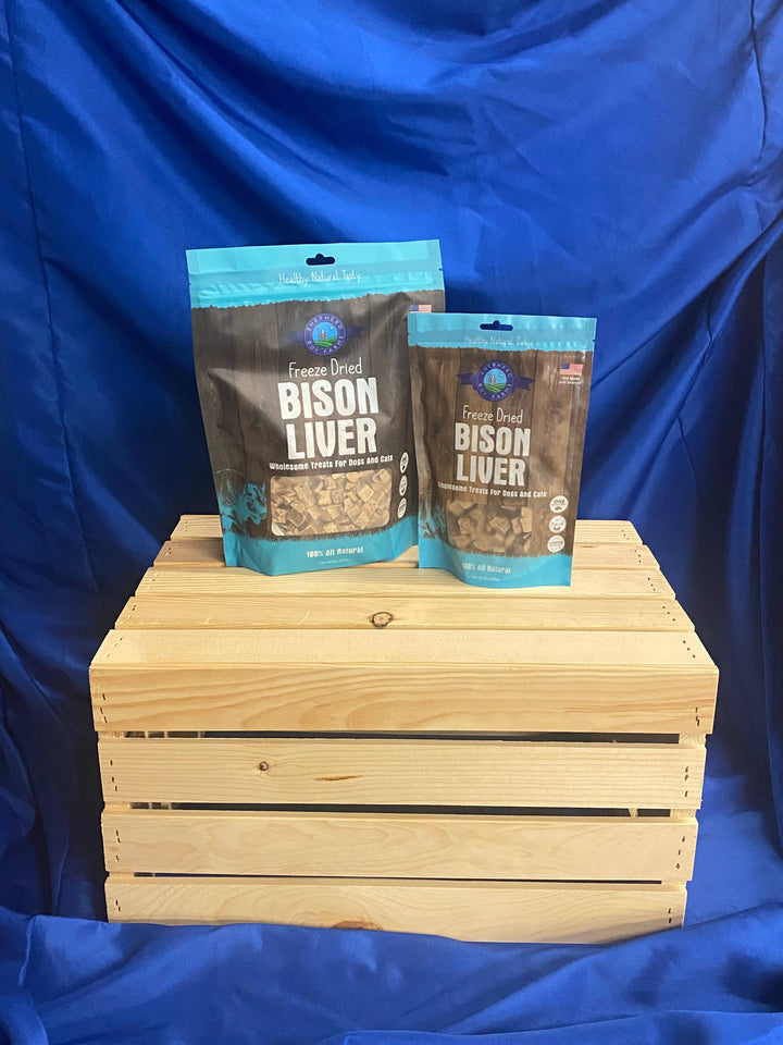 Freeze Dried Bison Liver Treats: 3oz