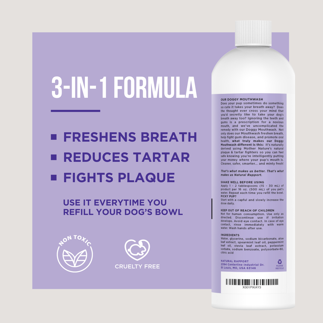 The Only Doggy Mouthwash Dogs Need: 16 ounce