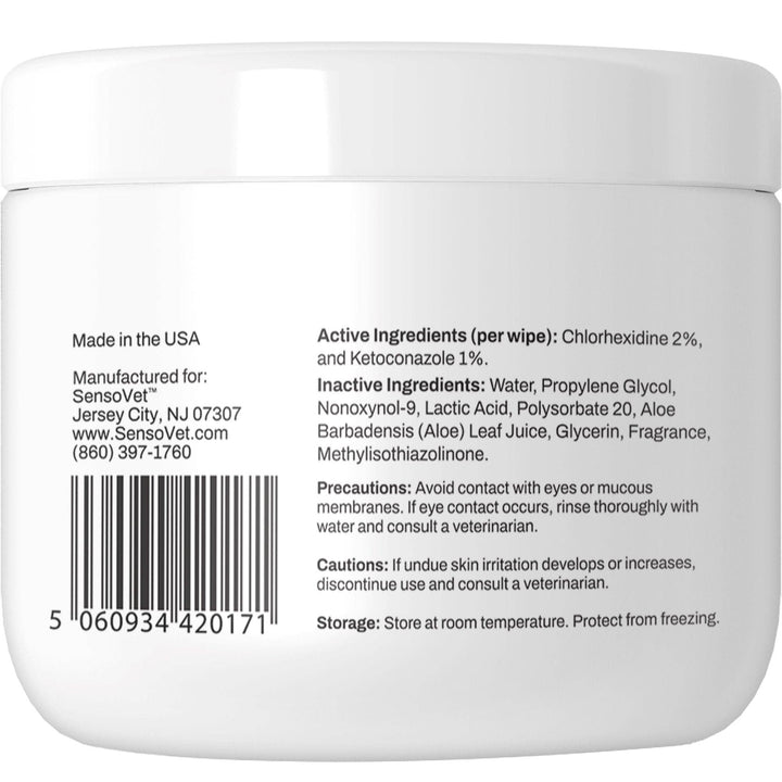 SensoVet Antiseptic Chlorhex Wipes 50ct