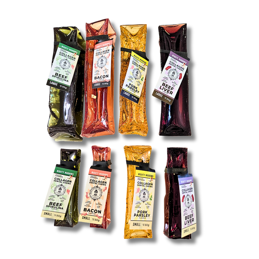 Mighty Marrows Collagen Dental Chew - Spirulina Beef - SM/LG: Large